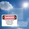 Signmission Electric Shock Hazard Risk Swim At Your Own Risk Danger Sign, Plastic, 10in W x 7in L, 2PK OS-2PACK-DS-P-710-L-2542 - alternate 4